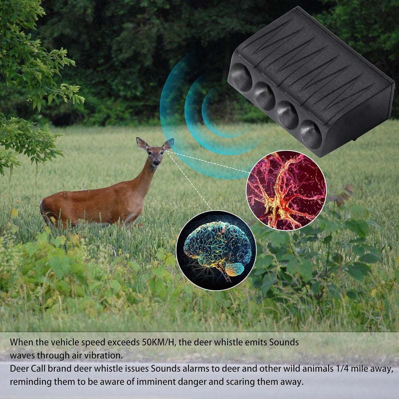 jomjeu Store Deer Whistles for Vehicles - 4-Horn Design, Waterproof & High-Frequency Sound, Universal Fit for Cars, Trucks, Motorcycles, RV (10 Packs) - Ideal for Drivers, Commuters, Outdoor Enthusiasts - Image 2